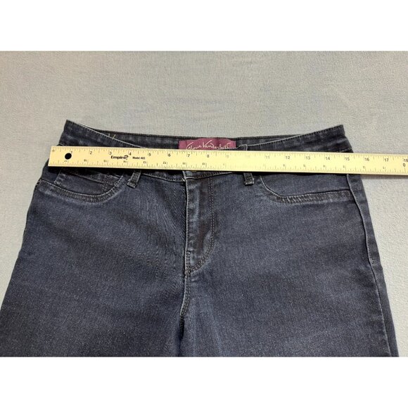 Gloria Vanderbilt Womens Sadie Capri Jeans Straight Leg Stretch Dark Blue Size 8 - Picture 9 of 11